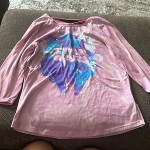 Disney Star Wars millennium falcon Pink Cross Back Tee Size Small